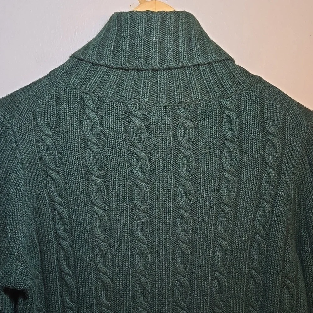 J. Crew Angora Rabbit Hair Cable Knit Turtleneck Viscose Sweater NWOT